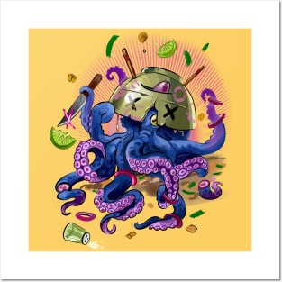 Colorful Octopus Illustration Posters and Art